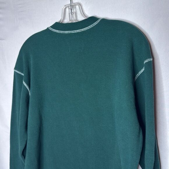 BDG Men’s Forest Green Ribbed Henley. Size Small. - Picture 5 of 7